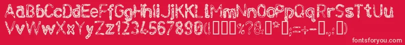 Infektce Font – Pink Fonts on Red Background