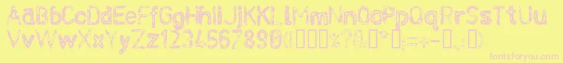 Infektce Font – Pink Fonts on Yellow Background