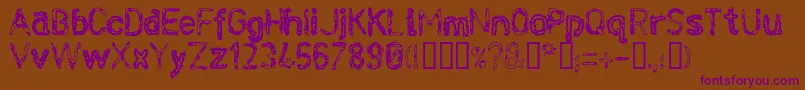 Infektce Font – Purple Fonts on Brown Background