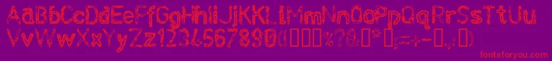 Infektce Font – Red Fonts on Purple Background