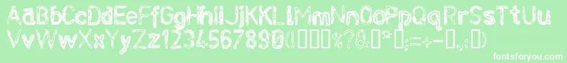 Infektce Font – White Fonts on Green Background