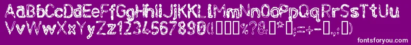 Infektce Font – White Fonts on Purple Background