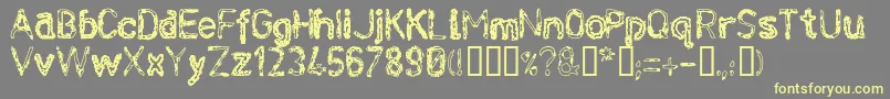 Infektce Font – Yellow Fonts on Gray Background