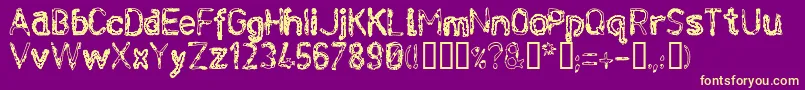 Infektce Font – Yellow Fonts on Purple Background