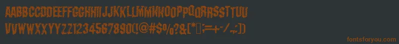 DarksCfMachine Font – Brown Fonts on Black Background