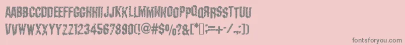 DarksCfMachine Font – Gray Fonts on Pink Background