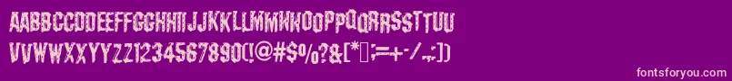 DarksCfMachine Font – Pink Fonts on Purple Background