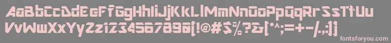 GraviconDisplay Font – Pink Fonts on Gray Background