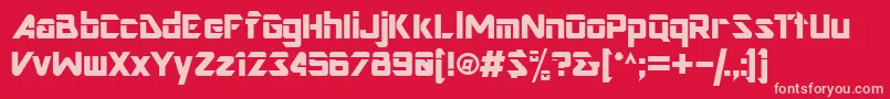 GraviconDisplay Font – Pink Fonts on Red Background