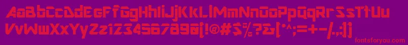 GraviconDisplay Font – Red Fonts on Purple Background