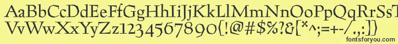 Preissigtext Font – Black Fonts on Yellow Background