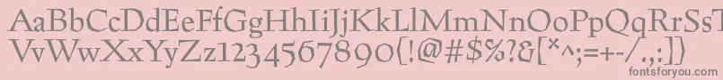 Preissigtext Font – Gray Fonts on Pink Background
