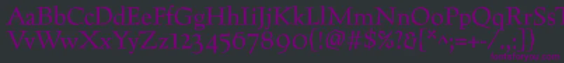 Preissigtext Font – Purple Fonts on Black Background