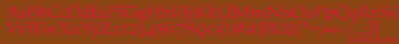 Preissigtext Font – Red Fonts on Brown Background