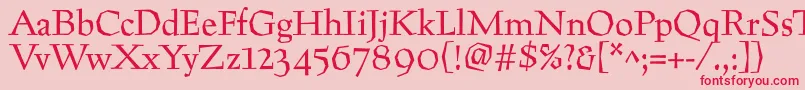 fuente Preissigtext – Fuentes Rojas Sobre Fondo Rosa