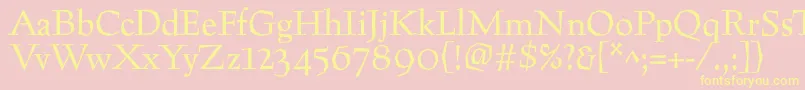 Preissigtext Font – Yellow Fonts on Pink Background