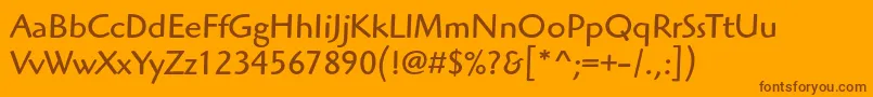 fuente HighlanderstdBook – Fuentes Marrones Sobre Fondo Naranja