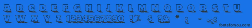 Toyland Font – Black Fonts on Blue Background