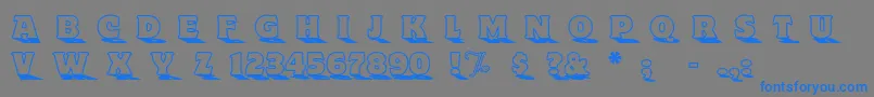 Toyland Font – Blue Fonts on Gray Background