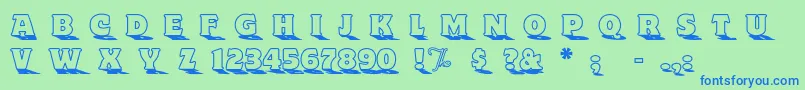 Toyland Font – Blue Fonts on Green Background