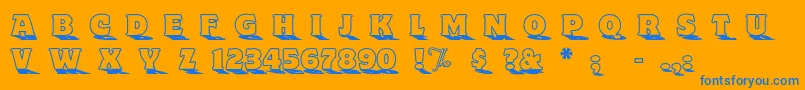 Toyland Font – Blue Fonts on Orange Background