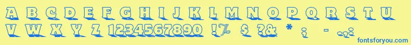 Toyland Font – Blue Fonts on Yellow Background