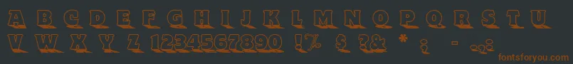 Toyland Font – Brown Fonts on Black Background