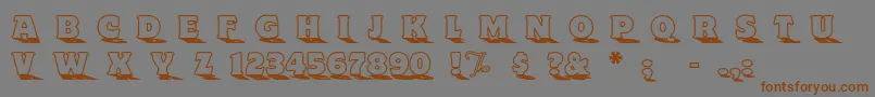 Toyland Font – Brown Fonts on Gray Background