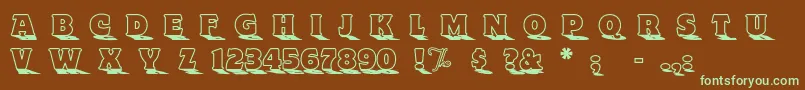 Toyland Font – Green Fonts on Brown Background