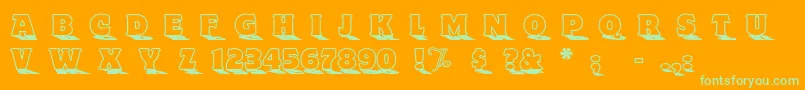 Toyland Font – Green Fonts on Orange Background