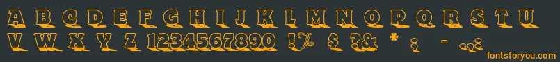 Toyland Font – Orange Fonts on Black Background