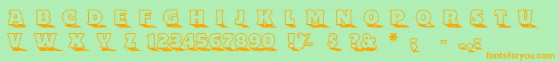 Toyland Font – Orange Fonts on Green Background