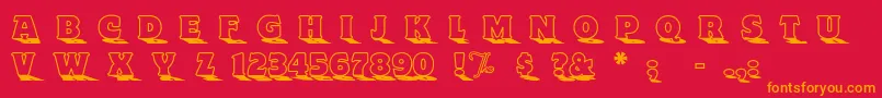 Toyland Font – Orange Fonts on Red Background