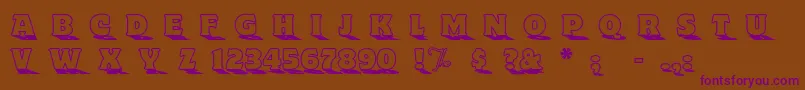 Toyland Font – Purple Fonts on Brown Background
