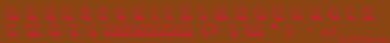 Toyland Font – Red Fonts on Brown Background