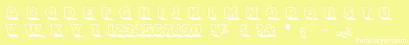 Toyland Font – White Fonts on Yellow Background