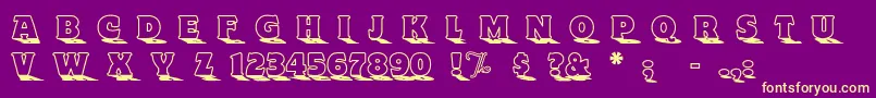 Toyland Font – Yellow Fonts on Purple Background