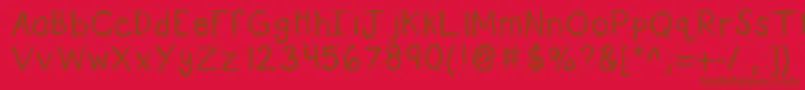 Kbturninggears Font – Brown Fonts on Red Background