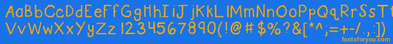 More about Kbturninggears Font Kbturninggears Font – Orange Fonts on Blue Background