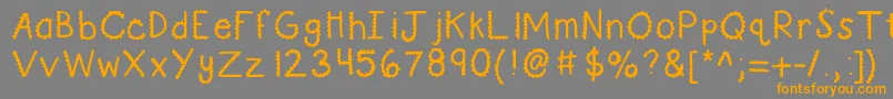 Kbturninggears Font – Orange Fonts on Gray Background
