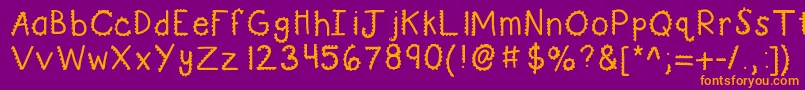fuente Kbturninggears – Fuentes Naranjas Sobre Fondo Morado