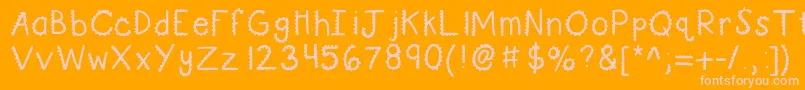 Weitere Informationen zur Kbturninggears-Schriftart Kbturninggears-Schriftart – Rosa Schriften auf orangefarbenem Hintergrund
