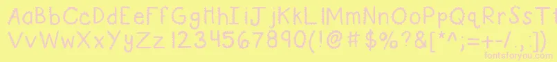 Weitere Informationen zur Kbturninggears-Schriftart Kbturninggears-Schriftart – Rosa Schriften auf gelbem Hintergrund