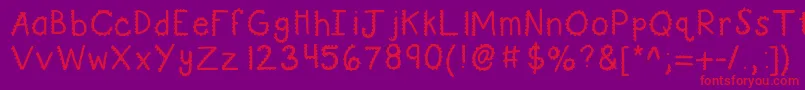 Más sobre la fuente Kbturninggears fuente Kbturninggears – Fuentes Rojas Sobre Fondo Morado