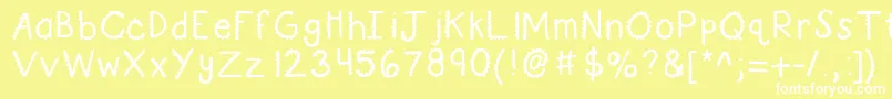 Kbturninggears Font – White Fonts on Yellow Background