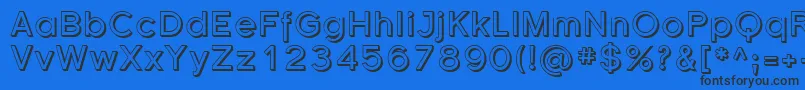Шрифт Sfflorencesansshaded – чёрные шрифты на синем фоне