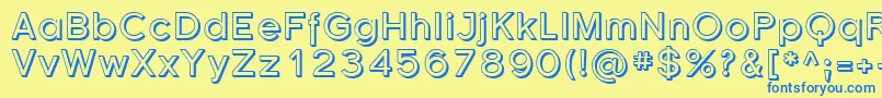 Sfflorencesansshaded Font – Blue Fonts on Yellow Background