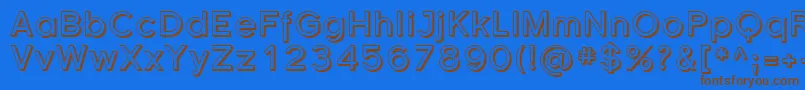 Sfflorencesansshaded Font – Brown Fonts on Blue Background