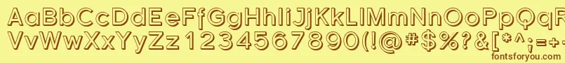 Sfflorencesansshaded Font – Brown Fonts on Yellow Background