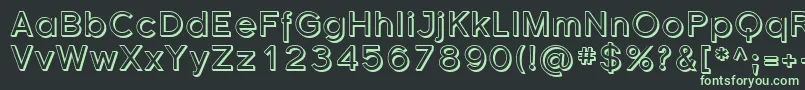 Sfflorencesansshaded-Schriftart – Grüne Schriften auf schwarzem Hintergrund